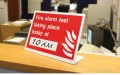 Fire Alarm Test Today Standing Sign - 300 x 210mm