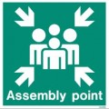 AL4128 Jalite Aluminium Assembly Point Sign 450 x 450mm
