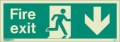 437K Down Arrow Photoluminescent Fire Exit Sign (150 x 400mm) (Self-Adhesive Vinyl Material)